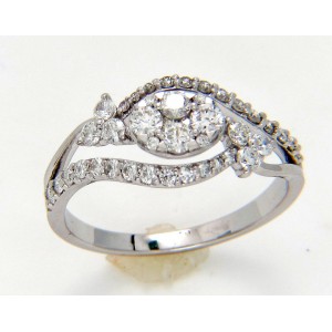 Designer Ring with Certified Diamonds In 14k Gold - LR3021P